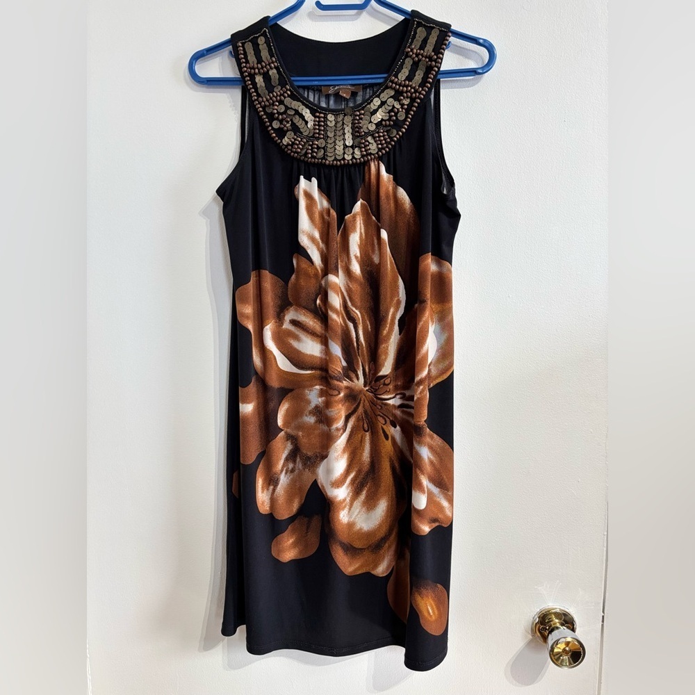 Jessica Y2K Vintage Beaded Floral Print Dress 🌺 - Picture 2 of 5